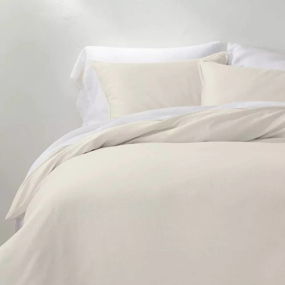 Casaluna Bedding Casaluna Heavyweight Linen Blend Duvet Cover Sham Set Natural King Poshmark